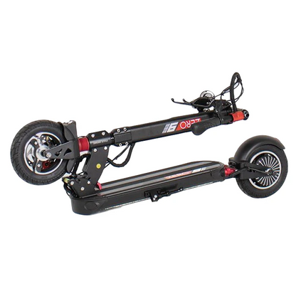 Rider carrying folded ZERO 9 up apartment stairs