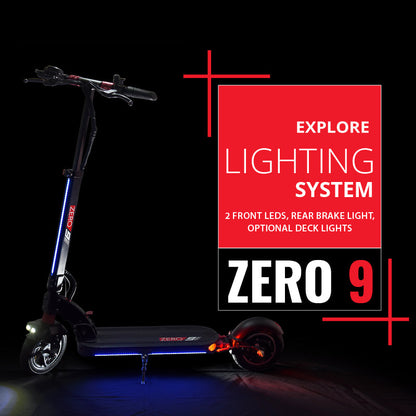 ZERO 9 multi-LED headlight system for increased visibility at night
