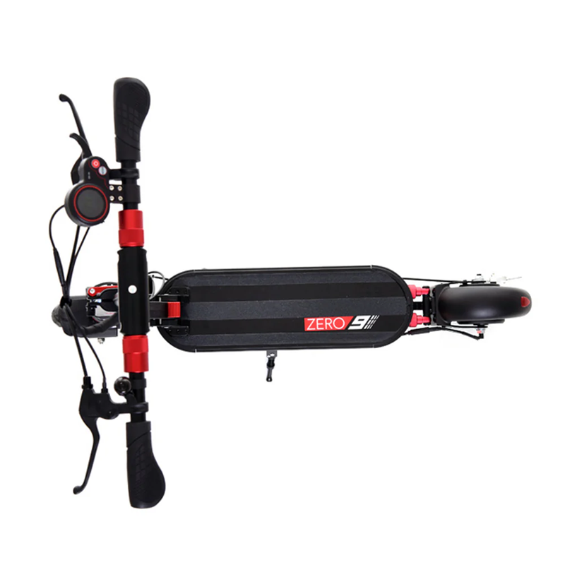 ZERO 9 scooter deck with wide standing space and rear LED brake light