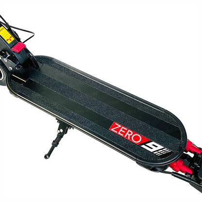 ZERO 9 scooter deck with wide standing space and rear LED brake light